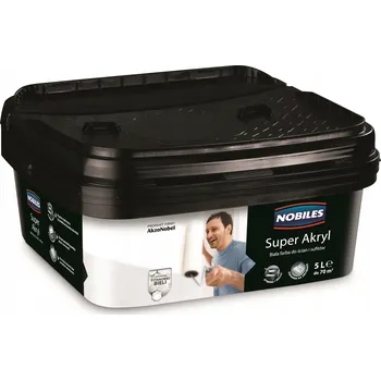barva na zeď Nobiles Super Akryl barva na stěny a stropy bílá matná 5l