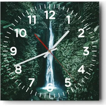 Hodiny Nástěnné hodiny do obýváku 40x40 Krajina Bezhluczne Skleněné hodiny Tiché