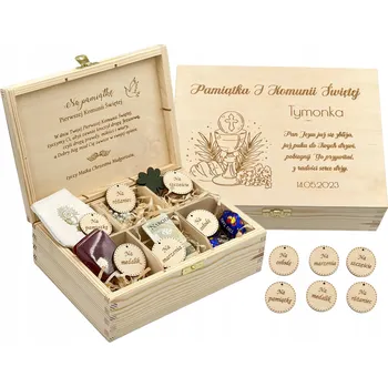 Obraz Dárek na svaté přijímání Dřevěná krabička Nezbytná památka na svaté přijímání