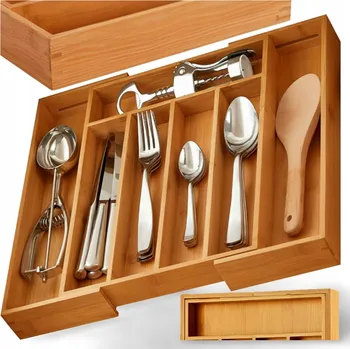 Organizace kuchyně ORGANIZÉR vložka do zásuvky na příbory ROZKLÁDACÍ