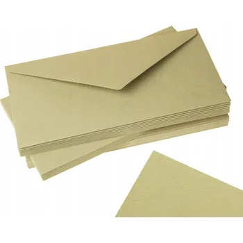 Obálka Ozdobné obálky béžové s proužky Dl 10 ks 120g