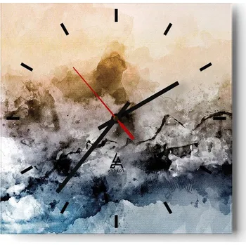 Hodiny Velké nástěnné hodiny 40x40 Abstrakce Skleněné tiché hodiny