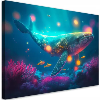 Obraz OBRAZ NA PLÁTNĚ Magický velryba 60x40
