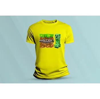 Chlapecké tričko Dětské tričko s potiskem Minecraft 1 Žlutá velikost L