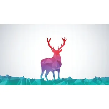 Obraz Obraz Barevná Abstrakce s Jelenem 40 x 30 cm