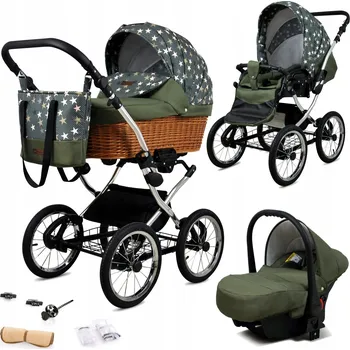 Kočárek Kočárek 3v1 BabyLux CLASSIC EXCLUSIVE – sportovní kočárek, hluboká korba, autosedačka