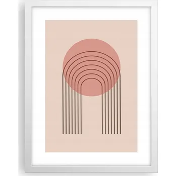 Obraz Obraz plakát v bílém rámu do obýváku 30x40 abstrakce plakáty na zeď