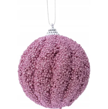 Vánoční dekorace Tmavě růžová pěnová vánoční vánoční koule 8 cm