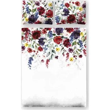 Povlečení Povlečení saténové exkluzivní premium Jolanda 160x200 květiny