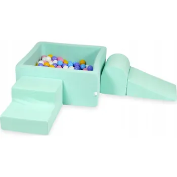 Dětské hřiště Pěnové dětské hřiště s čtvercovým bazénkem, mátové