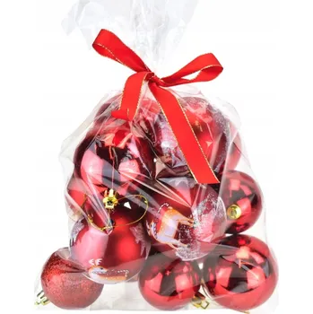 Vánoce Směs zdobených Vánoční Koule 6 cm 14 ks