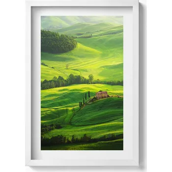 Obraz Dekorace, obraz s grafikou v krásném rámu - Krásná krajina přírody Itálie 40x60 cm