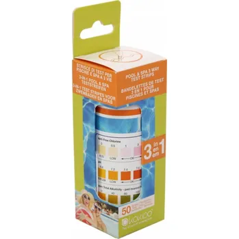 Tester vody 3 v 1 – test chloru, pH, alkality – proužek