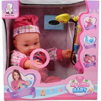 Panenka MIMINKO JAKO ŽIVÝ PANENKA MIMINKO RŮŽOVÉ OBLEČENÍ MLUVÍ PLÁČE SMĚJE SE