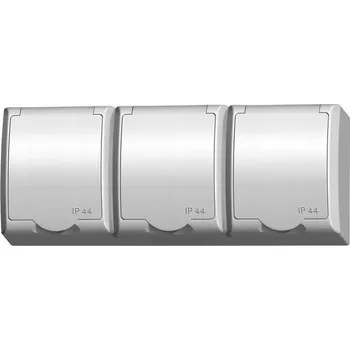 Elektrická zásuvka Hermetická Elektrická Zásuvka Fala bílá