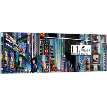 Obraz Obraz na skle do obýváku ložnice 90x30 město foto obrazy na zeď sklo