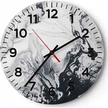 Hodiny Kuchyňské nástěnné hodiny 30x30 Abstrakce Moderní skleněné hodiny Tiché