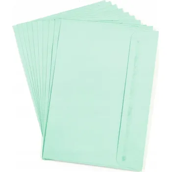 Obálka OBÁLKA OBDÉLNÍKOVÁ C6 ! HK ! 11,4 cm x 16,2 cm TYRKYSOVÁ SVĚTLÁ 120g 10 ks