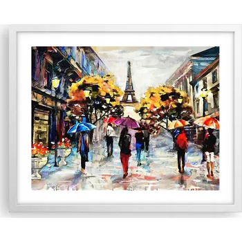 Obraz Obraz plakát na zeď v bílém rámu 50x40 město foto plakáty do obýváku