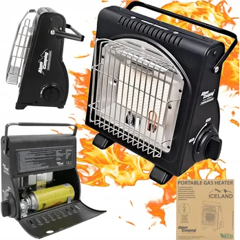 Turistický vařič Plynový ohřívač Alpen Camping 2v1 - Turistický ohřívač / vařič