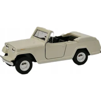 autíčko Jeep Jeepster Commando Station Roadster 1967 1:34-39 model Welly bílý