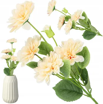 umělá květina UMĚLÉ KVĚTY jiřina kytice na hřbitov jako živé do vázy na Velikonoce