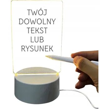 Lampička 3D LED LAMPičKA NA PSANÍ A KRESLENÍ VZKAZŮ z PLEXISKLA - IDEÁLNÍ DÁREK