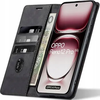 Pouzdro na mobilní telefon Flipové pouzdro Nela-Styl pro Oppo RENO12 PRO 5G, černé
