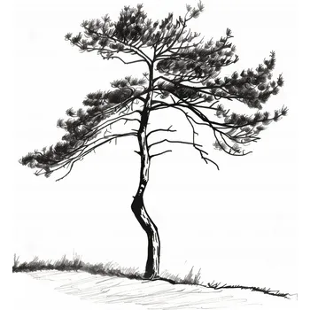 Plakát Plakát Osamělá Borovice bez rámu 21 x 29,7 cm