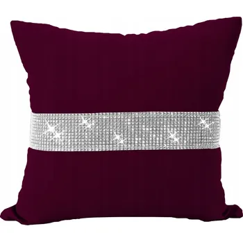 Povlak na dekorativní polštářek Dekorativní povlak na polštář 40x40 BORDO s цирконами