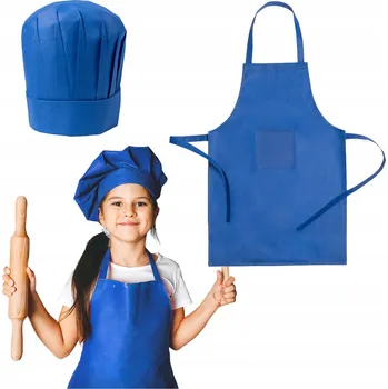 Kuchyňská zástěra Kuchyňská zástěra s čepicí Axpol V9542-11 modrá 2 ks