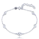 2285 MINET Stříbrný náramek s bílými zirkony