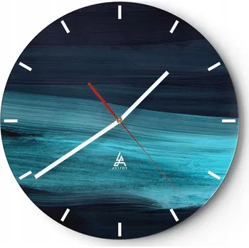 Hodiny Nástěnné hodiny do kuchyně 30x30 Tmavé Skleněné hodiny do obýváku Loft Tiché