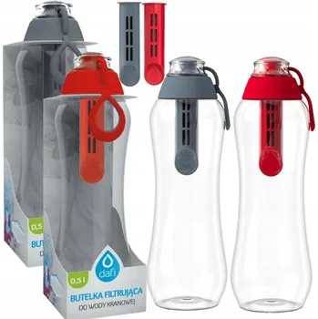 Láhev 2x filtrační láhev Dafi Soft 0,5l červená šedá