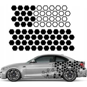 Samolepicí dekorace na vozidlo Samolepka na auto s motivem šestiúhelníku 44x245 cm