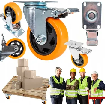 Pojezdové kolečko OTOČNÉ PRŮMYSLOVÉ KOLEČKO S BRZDOU PRO VELKÉ ZATÍŽENÍ 115 kg 100 mm SILNÉ