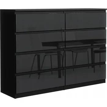 Komoda Komoda Meble Masztalerz 120 x 39 x 102 cm, černý lesk