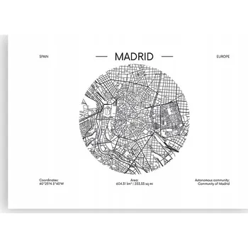 Obraz Plakát bez rámu do obýváku, ložnice 70x50 mapa moderní módní obraz