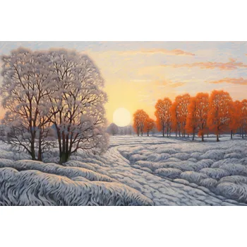 Plakát Plakát Zima v Ohnivých Odstínech bez rámu 91,5 x 61 cm