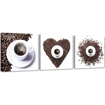 Obraz Obraz kompozice Kávové srdce 150x50