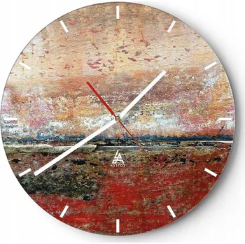 Hodiny Velké nástěnné hodiny 40x40 Abstrakce Skleněné hodiny Kulatý Tiché