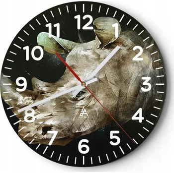 Hodiny Kuchyňské nástěnné hodiny 30x30 Abstrakce Moderní skleněné hodiny Tiché