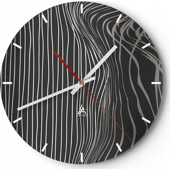 Hodiny Velké nástěnné hodiny 40x40 Abstrakce Skleněné hodiny Kulatý Tiché