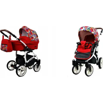 Kočárek Dětský kočárek 2v1 s hlubokou korbou a sportovní sedačkou BabyLux OPTIMAL ALU