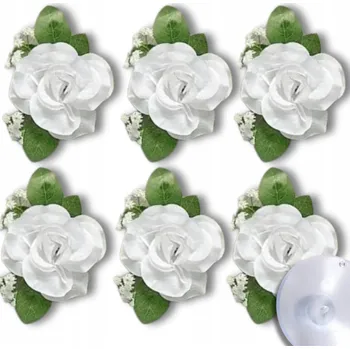 Obraz Dekorace na auto – květiny bílé