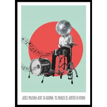Obraz OBRAZ PLAKÁT V RÁMU Valentýn smesný dárek PŘÍLIŠ STARÝ muzikant P2598_53x73