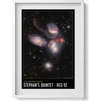 Obraz Obraz na zeď v bílém rámu Plakát s motivem vesmíru, fotografie NASA 50x70 cm