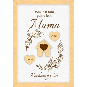 Obraz PERSONALIZOVANÝ RÁMEČEK NA DEN MATEK DÁREK PRO MAMINKU, 3D GRAVÍROVÁNÍ, POTISK