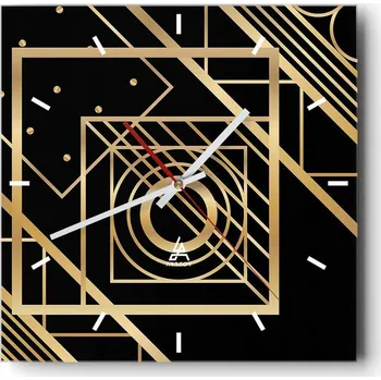 Hodiny Velké nástěnné hodiny 40x40 Abstrakce Skleněné tiché hodiny