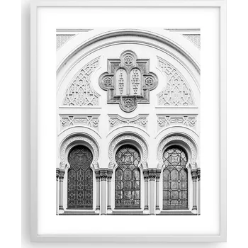 Obraz Obraz plakát na zeď v bílém rámu 40x50 architektura plakáty do obýváku